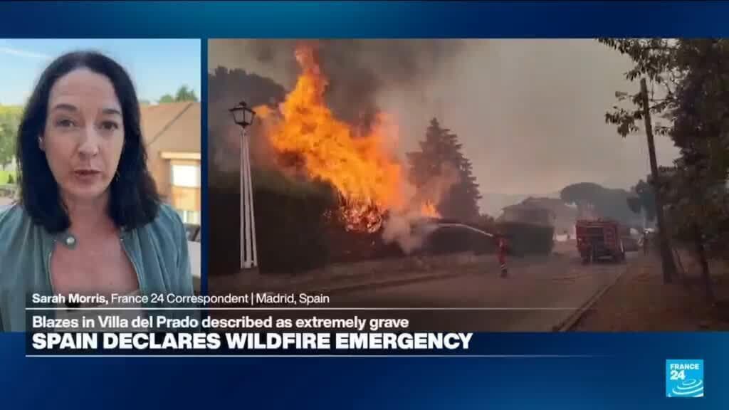 Wildfires near Madrid and Bordeaux force mass evacuations across Europe