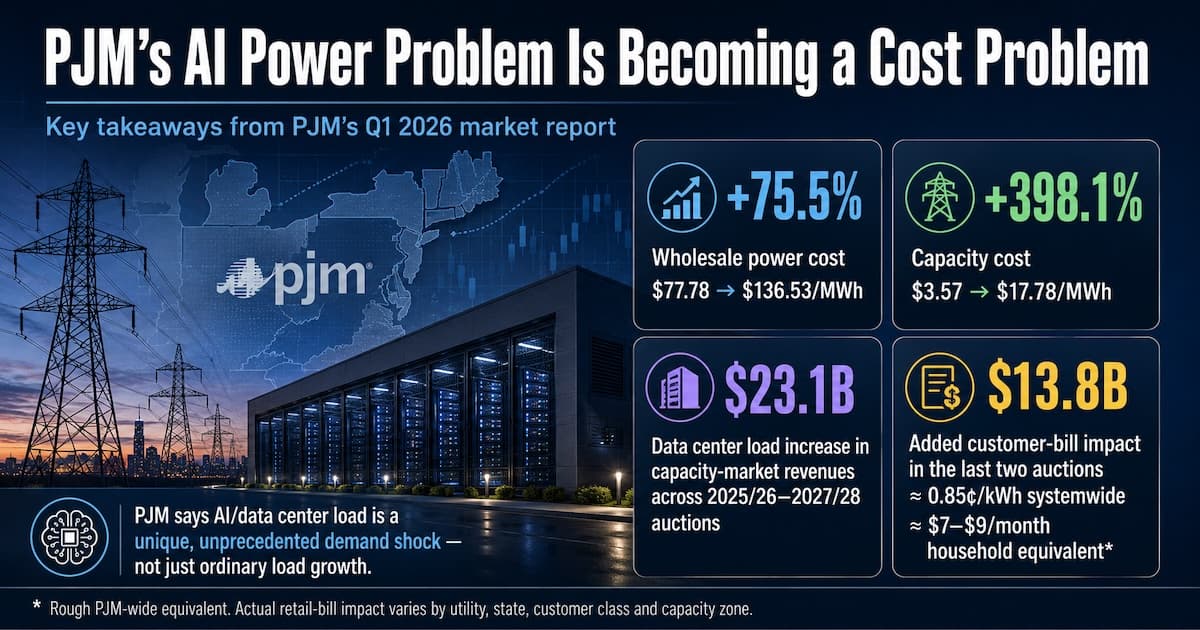 PJM power auction to add $6.3 billion in data center costs